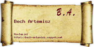 Bech Artemisz névjegykártya